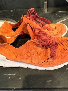 New Balance VibramOrange Suede Sneakers